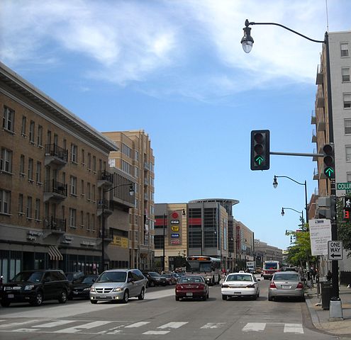 14th Street near the Columbia Heights station in Mid-City, one of the last Metro stations in the original system to open.