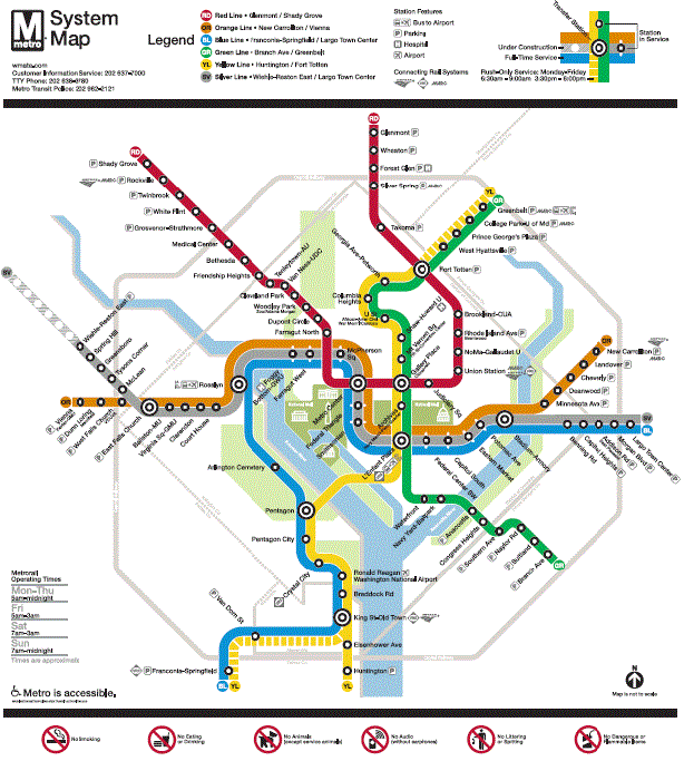 The official Metrorail system map.